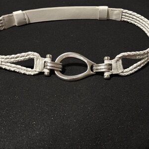 Chic White Women's Adjustable Braided Belt